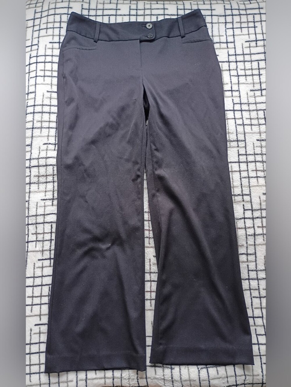 Rafaella Curvy Size 8 Short Navy Blue Pleated Front Dress Pants NWOT